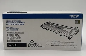 Oryginalny wysokowydajny czarny toner Brother TN-660 ZAPIECZĘTOWANY - Zdjęcie 1 z 3
