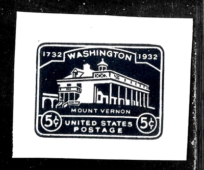HICK GIRL-OLD MINT U.S. CUT SQUARE STAMPS SC#U528  MOUNT VERNON     X6001 - Image 1 of 2