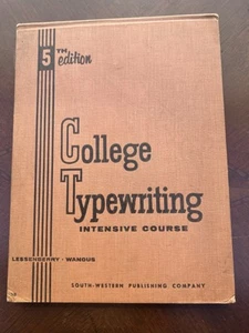 Vintage 1955 College Typewriting Intensive Course 5th Edition Hardcover  - Picture 1 of 5
