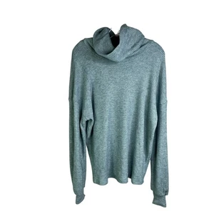 Gibsonlook Sweater Womens Large FKS20608GL Sage Green Turtle Neck Drop Shoulder - Picture 1 of 8