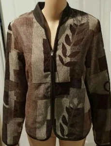 Abito fienile blazer/giacca con cerniera sul davanti, colori - marroni, crema taglia M - Foto 1 di 8