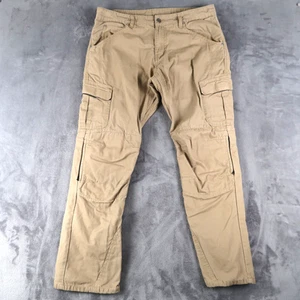 Bilt Iron Workers Pants Mens 36x32 Beige Cargo Motorcycle Reinforced Lined - Picture 1 of 16