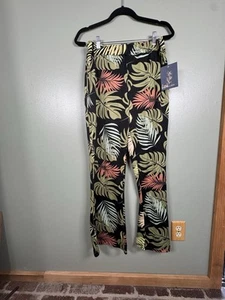 Neu mit Etikett - Lerche + grau tropisch Strand bequeme Stretch Urlaub Überziehhose Größe Large - Bild 1 von 9