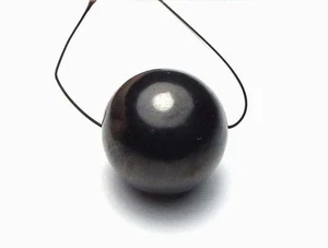Shungita Negra 16mm Cuentas Focales Redondas NATURAL Rusia - Imagen 1 de 2