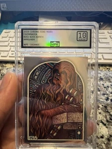 2023 Topps Chrome Star Wars #ROTJ-4 Chewbacca 40th Anniversary Stained Glass SP - Picture 1 of 2