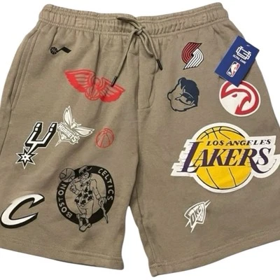 NBA One for All Classic Fit Shorts Mens NBA logo fleece sweat shorts LG (OLIVE) - Image 1 of 4