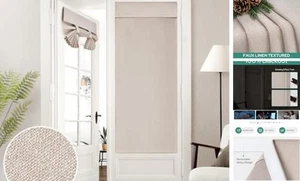 100% Linen Blackout French Door Curtains, Privacy Door Window Curtains, 26 X - Picture 1 of 7