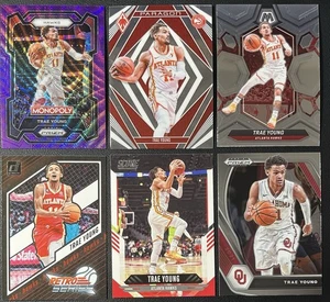 6 Card Basketball Lot Trae Young Atlanta Hawks Purple Prizm, Insert, Mosaic & + - Picture 1 of 6