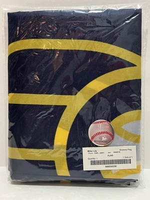 Milwaukee Brewers Miller Lite Beer Flag approx 30X48 NIP Sealed Promotional - Image 1 of 4