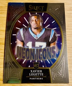 2024 Panini Select XAVIER LEGETTE Neon Icons Rookie RC #7 Carolina Panthers - Picture 1 of 2