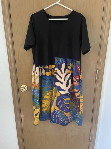 UNDERCOVER Abito tubino Jams World Secret Falls foglia stampa palma taglia large midi senza marchio