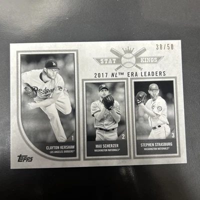 2018 Topps Big League - Stat Kings Trio Clayton Kershaw, Max Scherzer,... - Image 1 of 2