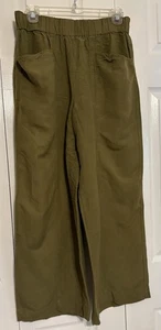 Madewell Hose M grün weites Bein weites Gummizug Taschen hoher Bund  - Bild 1 von 7