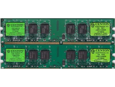 2GB 2x1GB PC2 6400 DDR2-800 CENTON LCMPC1G/800DR 1GB800DDR2 JIYT38UXC Ram Kit - Image 1 of 2