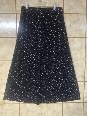 Briggs New York Women’s Boho Retro Floral Maxi Skirt, Dark Fairy Academia, Sz M - Image 1 of 4