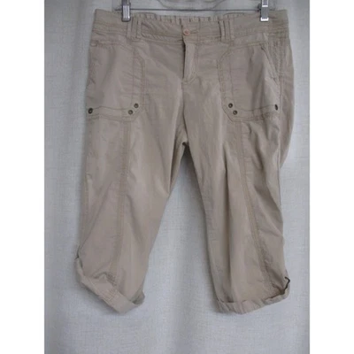 Pantalones capri MARRAKECH caqui con puños enrollados bolsillos laterales talla 28 Foto 1 de 4