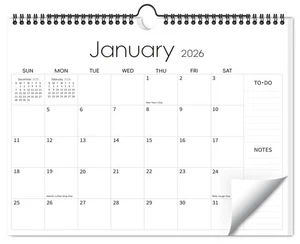 Aesthetic Wall Calendar 2025-2026, 17 Monthly Horizontal Hanging Calendar fro... - Picture 1 of 7
