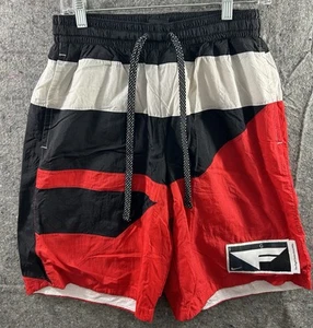 Nike Flight Series Shorts M Nylon Black White Red Retro Streetwear VTG 90s - Picture 1 of 9