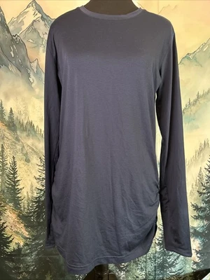 Pullover Columbia para mujer talla grande manga larga omni-mecha rayas azules Foto 1 de 4