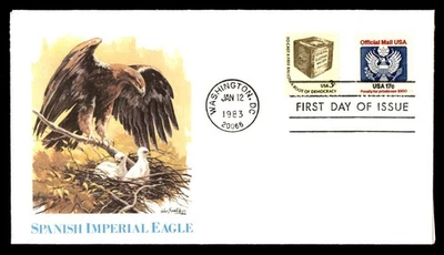 Mayfairstamps US FDC 1983 Great Seal Spanish Imperial Eagle First Day Cover aau_ - Image 1 of 2