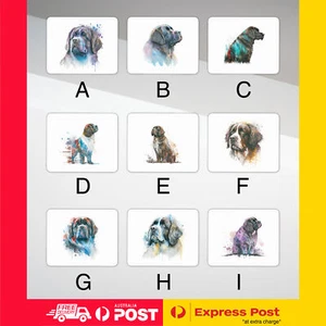 MOUSE PAD DESK MAT ANTI-SLIP|NEWFOUNDLAND DOG PUPPY CANINE WATERCOLOR ART #1 - Afbeelding 1 van 28