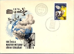 Hungary FDC 1970 100 Yrs Hungarian Meteorological Svc - Budapest - J16124 - Picture 1 of 2