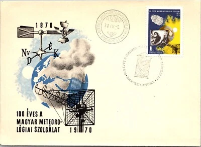 Hungary FDC 1970 100 Yrs Hungarian Meteorological Svc - Budapest - J16124 - Image 1 of 2