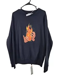 OFF-WHITE c/o Virgil Abloh 2018 diagonales Fire Hands Sweatshirt neu mit Etikett *lesen* - Bild 1 von 15