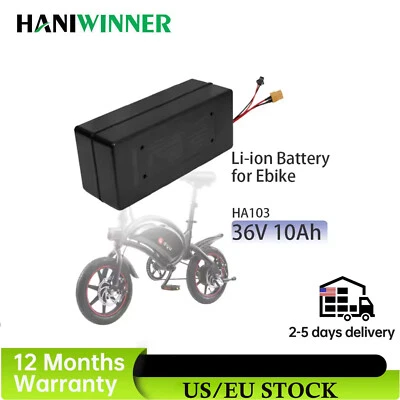 HANIWINNER Jetson Bolt Pro Electric Bike Ebike Battery 36v 10AH 2 wire Genuine 350w HA103