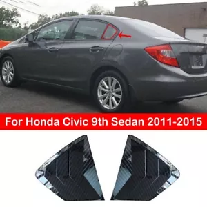 Cubierta de persiana de ventilación de fibra de carbono para ventana trasera para Honda Civic 11-15 - Imagen 1 de 12