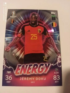 Topps Match Attax UEFA EURO 2024 Jeremy Doku Energy Belgium Belgien #GM1 - Bild 1 von 1