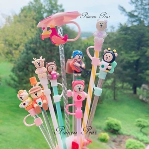 30++ Sorten Strohhalm Topper Bär, Sakura, Blume, Katze, Hund & mehr US-Verkäufer - Bild 1 von 9