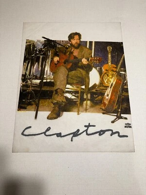 Camiseta Eric Clapton Desenchufada De Colección Promo Prueba Muestra Pellon 1992 Puff Print Foto 1 de 4