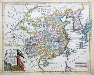 CHINA  JAPAN  KOREA  BY  DE LAPORTE  c1786  SCARCE GENUINE ANTIQUE ENGRAVED MAP - Picture 1 of 5