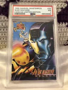 1995 Marvel Masterpieces WAR MACHINE Psa 7 QG’s Canvas Limited Edition SICK!!! - Picture 1 of 21