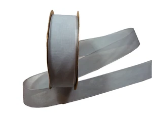 Blue Gray Ribbon 1 1/2" wide x 10 yards, Offray Vapor San Marino Ribbon, Bin 27 - Picture 1 of 5