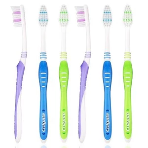 6-12 Pack Colgate Super Flexi Manual Toothbrush with Tongue Cleaner, Medium - Picture 1 of 18