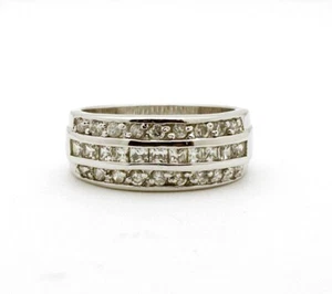 Sterling Silver CZ Anniversary Band Ring - Picture 1 of 4