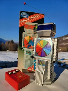 Blechspielzeug 70er Jahre REEL - Italien Bat.op. ferngesteuerter ROBOTER CHARLY neuwertig im Karton.... - Bild 1 von 12