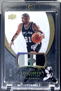 ( /10 ) Tim Duncan 2007-08 Upper Deck Exquisite Collection GU Patch #13 Spurs - Picture 1 of 2