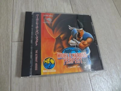 SNK Neo Geo CD Neogeo NCD World Heroes Perfect Tested Work - Image 1 of 4