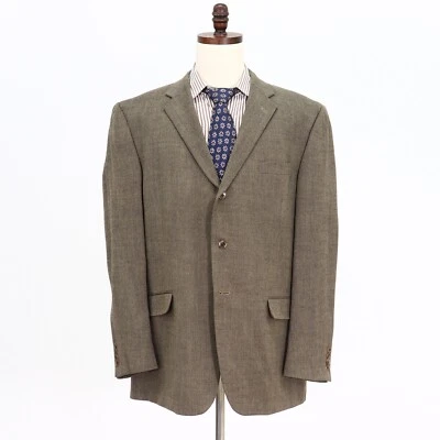 Chaqueta Blazer Abrigo Deportivo Marrón Claiborne 46L HB 3B Lana Foto 1 de 4