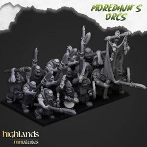 Orc With Spears x 20 inc command Highlands miniatures WFB The Old World , AOS - Picture 1 of 9