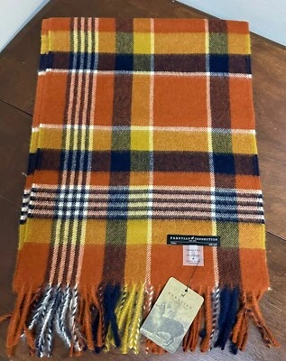 Peruvian Connection 100% Baby Alpaca Sunset Plaid Fringe Scarf Made in Peru NEW - Image 1 of 4