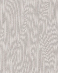 Papel pintado a rayas EDEM 82050BR56 líneas curvas gris brillante blanco 7,95 m2 - Imagen 1 de 7