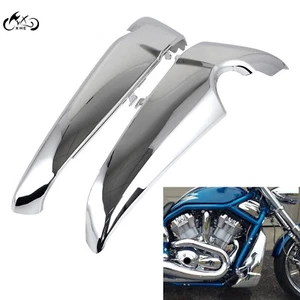 Motorcycle Chrome ABS Radiator Side Covers Shrouds For Harley V-Rod VRSC 2001-UP - Picture 1 of 13