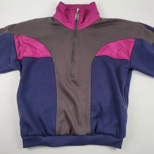 Vintage Skijacke Herren groß blau bunt 80er Vizor Full Zip gefüttert Mantel - Bild 1 von 9