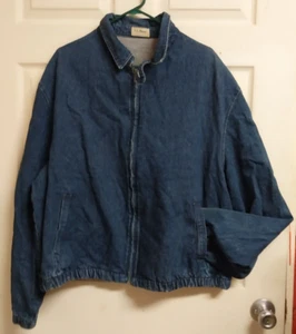 Vintage años 80 L.L. Chaqueta vaquera Bean Denim unisex 2XL cremallera completa - Imagen 1 de 9