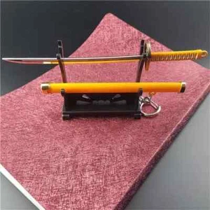 Mini Japanese Katana Samurai Sword Envelope Letter Opener Katana Keychain Stand - Picture 1 of 28