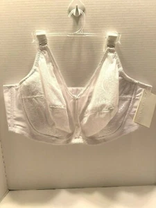 Glamorise Comfort Lift Wire-Free Lace Support Bra 48F White 1102 NEW - Picture 1 of 3